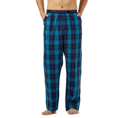 Red Herring Blue checked print pyjama bottoms